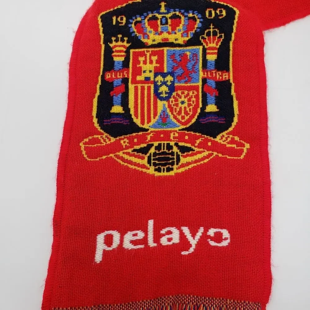 Espana Knit Scarf Football Soccer Red - OSFA